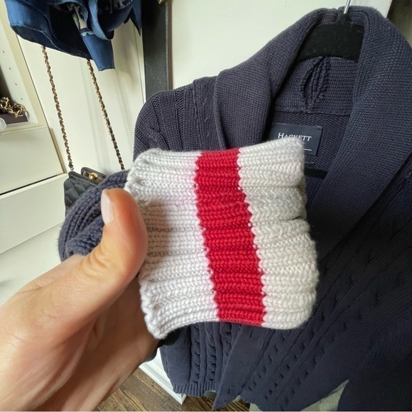 HACKETT navy blue cardigan - Picture 3 of 6